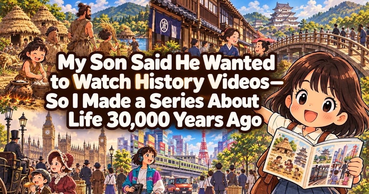 儿子说“想看历史”，于是我做了一个描绘3万年前生活的视频系列